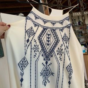 Summer dress with blue detail